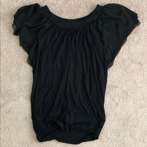 Express Black Short Sleeve, Ruffles (small)